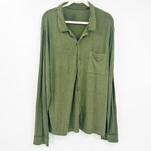 MeUndies Womens Modal Blend Button Down Long Sleeve Lounge Sleep Shirt Size‎ XL